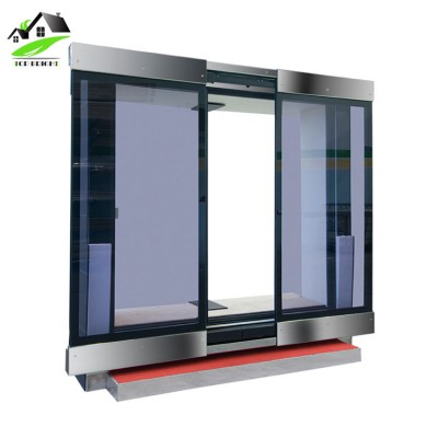 Safety Automatic Aluminum Frame Large Sliding Glass Sliding Door